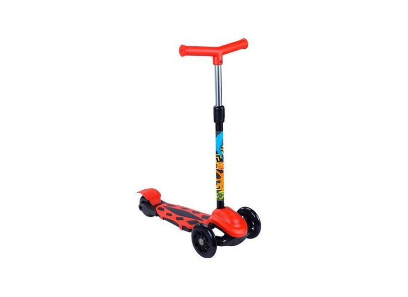 Patinete Infantil Scooter Vermelho 3 Rodas Com Freio Power - Dm Toys