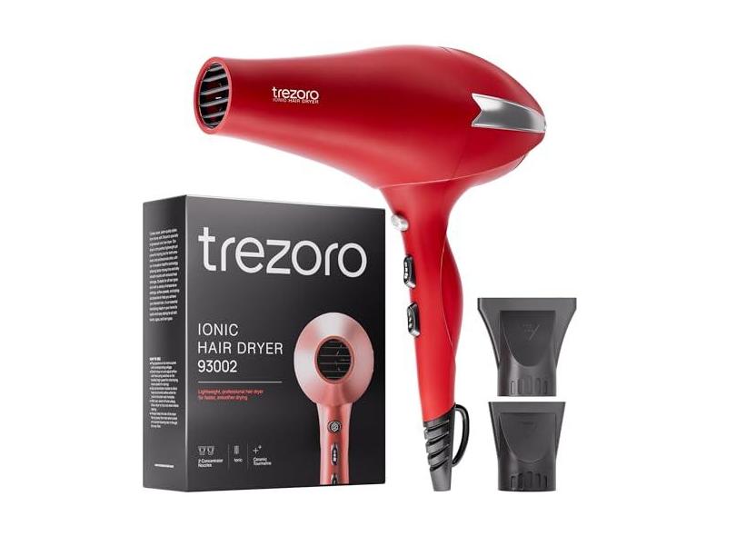 Secador de cabelo iônico profissional para salão de beleza – Secador de cabelo potente de 2200 W – Leve para viagens para cabelos normais e encaracolados, inclui bocal de modelagem de volume