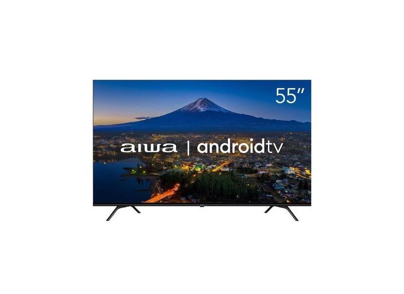 Smart Tv Dled 55" Aiwa Aws-55, 4K, Wi-Fi, 4 Hdmi, 2 Usb, Controle Por