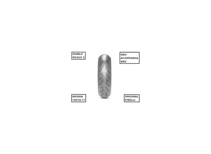 Pneu Pirelli Traseiro 180/55-17 73w Diablo Rosso 2 Aprilia