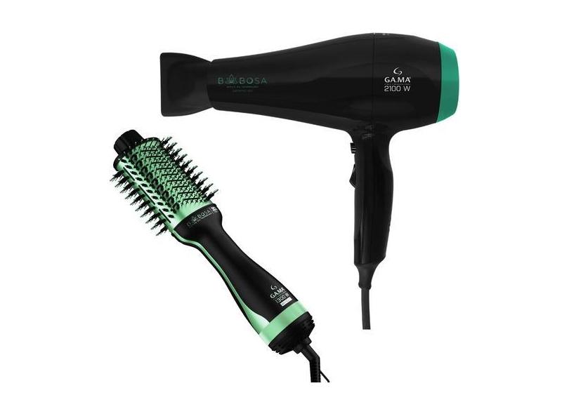 Kit Gama Babosa - Secador Ceramic Ion 2100W 220V + Escova Brush 3D 130