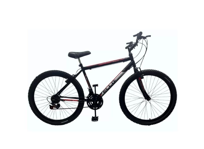 Bicicleta Ello Bike Aro 26 Velox 21 Velocidades Marchas Urbana -  Preto+Branco