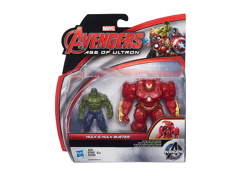 Boneco Avengers Age of Ultron Hulk VS Hulk Buster Pack Duplo B0448/B1500 - Hasbro