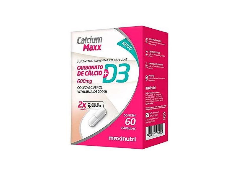 Maxinutri Calcium Maxx - Calcio + D3 600Mg (60 Caps)