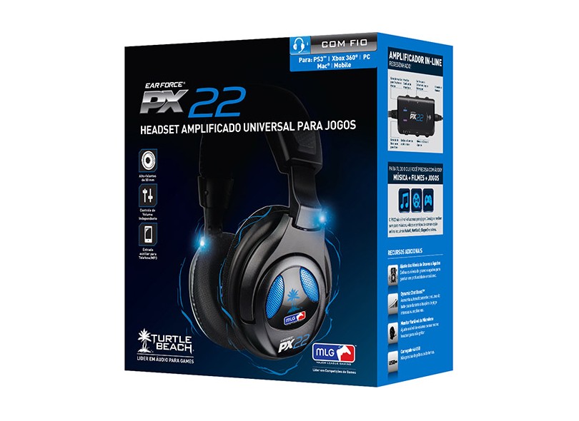 Headphone com Microfone Turtle Beach Ear Force PX22