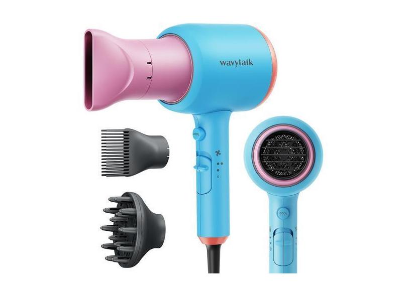 Secador de cabelo com difusor de íons negativos de 1875 W, leve e sile