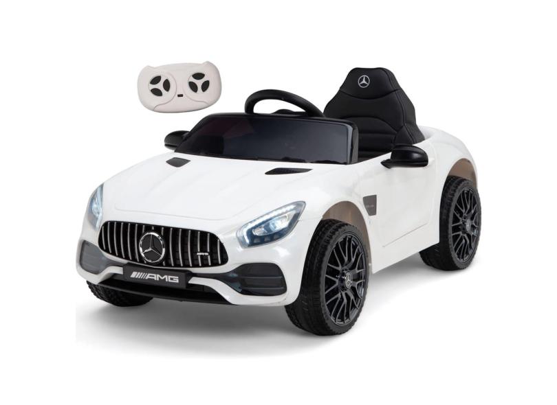 Mini Carro Eletrico Shiny Mercedes GLC AMG GT 12V Controle Branco