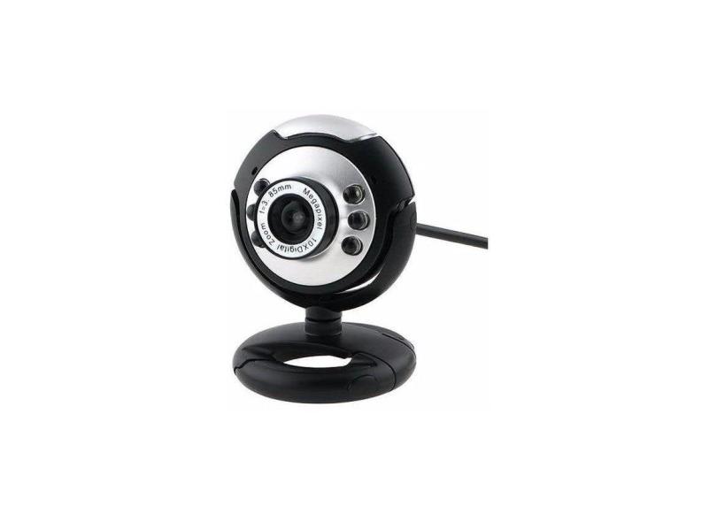 Webcam usb para pc com luz led, microfone embutido um