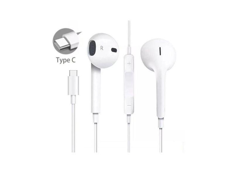 Fone De Ouvido Tipo Type Usb C Compatível Com Samsung Xiaomi Motorola