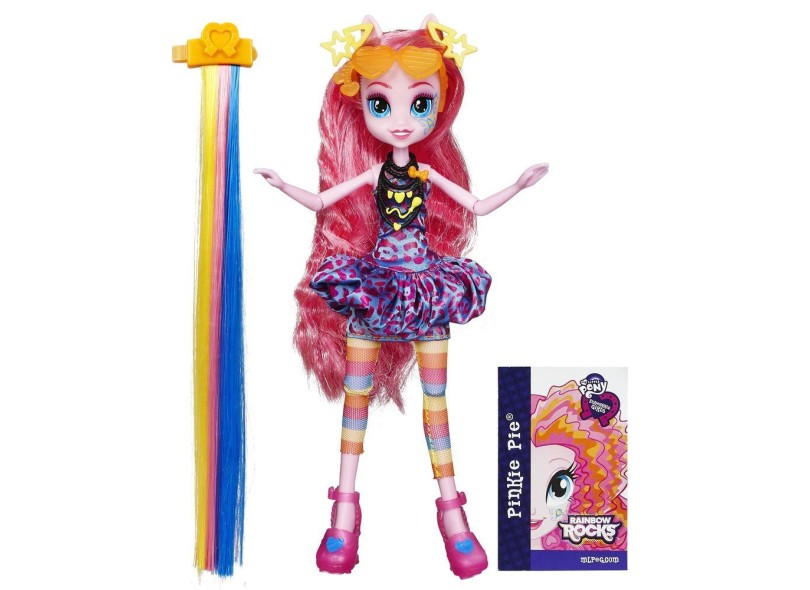 Boneca My Little Pony Equestria Girls Rainbow Rocks PinkPie Penteados de Arrasar Hasbro