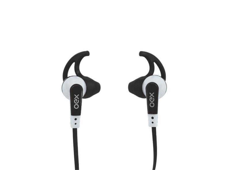 Fone De Ouvido Intra Auricular Esportivo Com Microfone Oex Sprint Fn206 - Branco