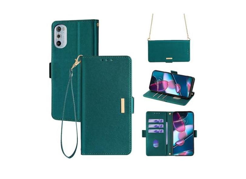 Handytasche Für Motorola Edge+ 2022 / Edge 30 Pro – Mit 10+ Kartenfächern, Standfuß & Abnehmbarem Gurt