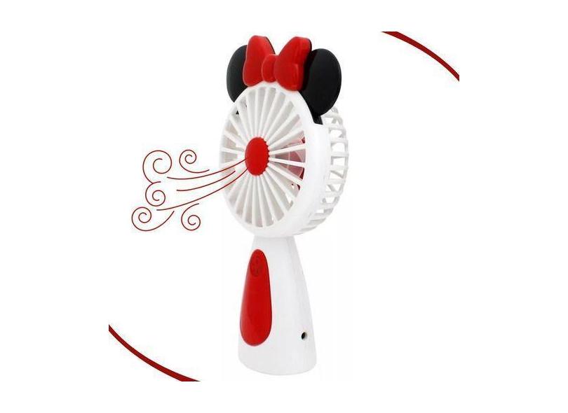 Mini Ventilador Laço Portátil De Mão Recarregável Usb Minnie - Alfacel
