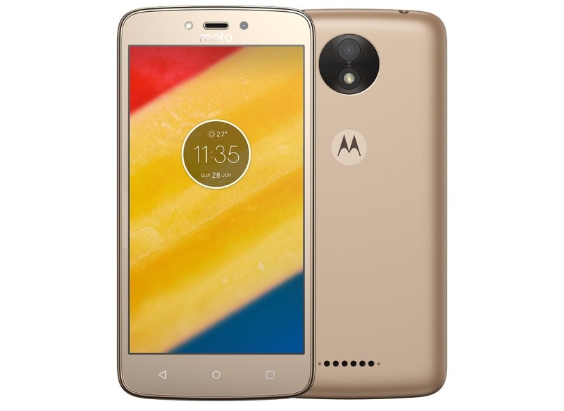 Smartphone Motorola Moto C C Plus 16GB XT1726 8.0 MP 2 Chips Android 7.0 (Nougat) 3G 4G Wi-Fi
