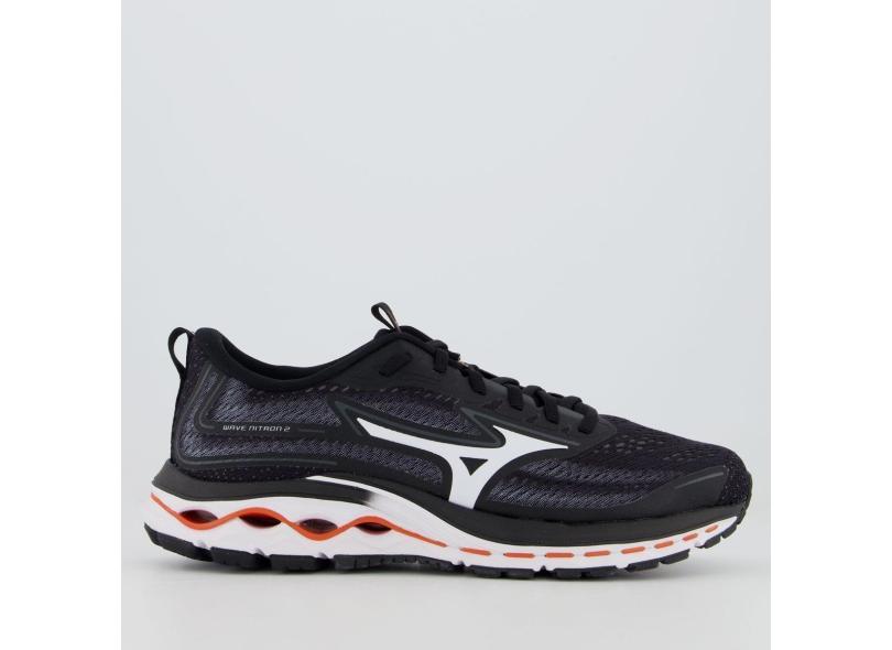 Tênis Mizuno Wave Nitron 2 Preto e Laranja-Masculino