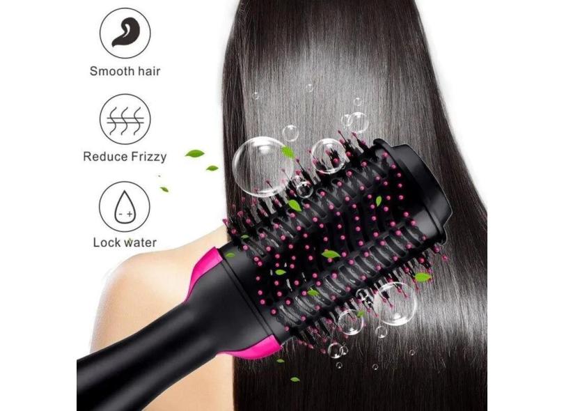 Escova Secadora Elétrica Cabelo Seca Alisa Modela Portátil