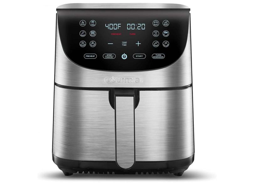 Fritadeira Eletrica Airfryer 7L Com Painel Digital E Temporizador, 1500W, 110V, Gourmia, Prateado