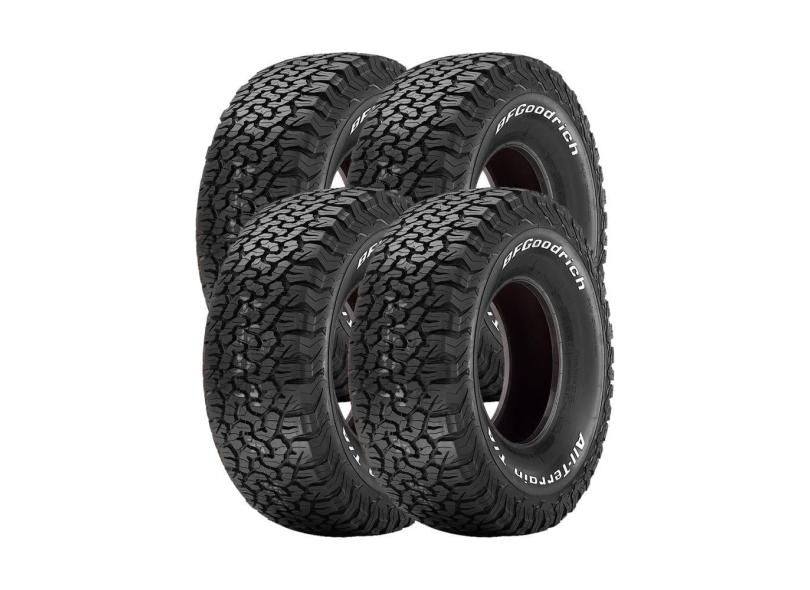 Jogo 4 Pneus BFGoodrich Aro 18 All Terrain T/A KO2 275/65R18 123/120R 10 Lonas - Letras Brancas