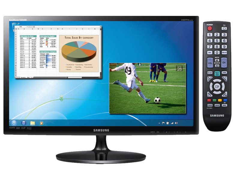 TV LED 22" Samsung Full HD 1 HDMI Conversor Digital Integrado T22A300