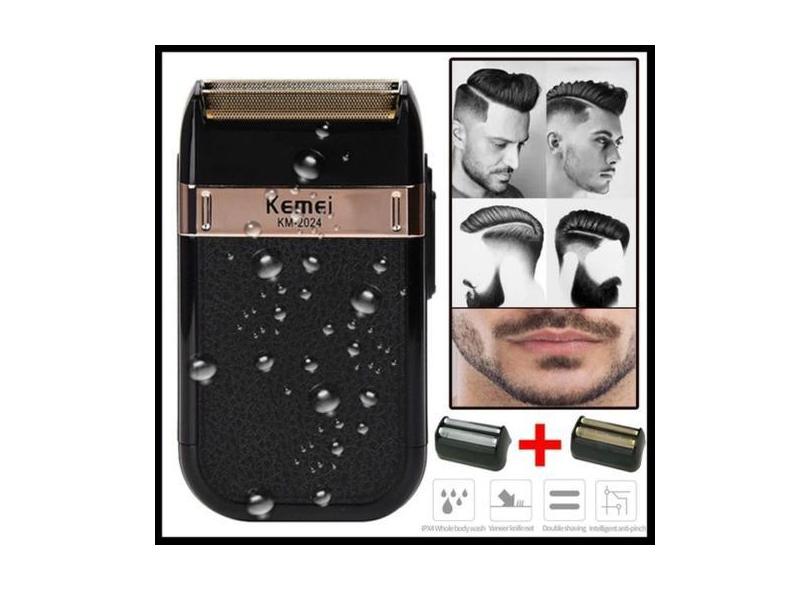 Aparelho De Barbear Kemei Shaver Acabamento De Barba E Cabelo Bivolt