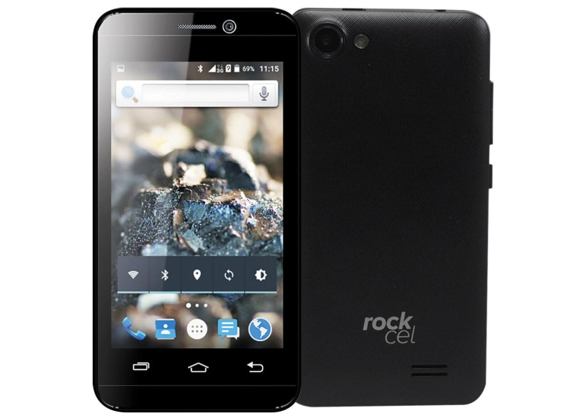 Smartphone Rock Cel Quartzo 2 Chips 4GB Android 5.1 (Lollipop) 3G Wi-Fi