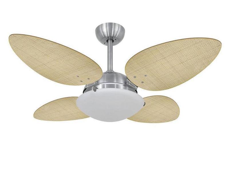 Ventilador De Teto Volare Vd300 Palmae Prata E Natural 