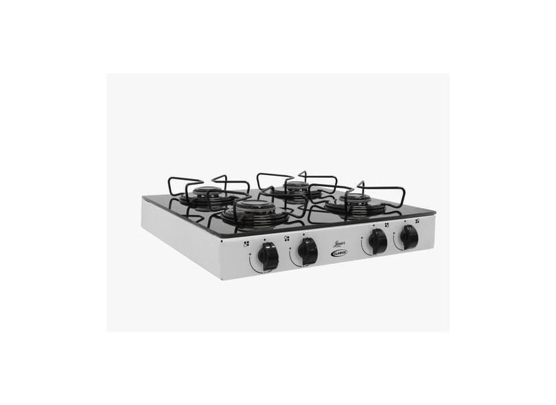 Cooktop Sobrepor Mesa De Vidro 4 Bocas - Clarice - Branco