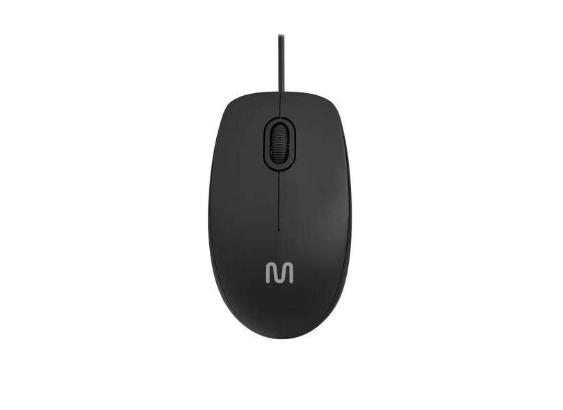 Mouse Multi MF400, 1200DPI, USB, 3 Botões, Preto - MO386