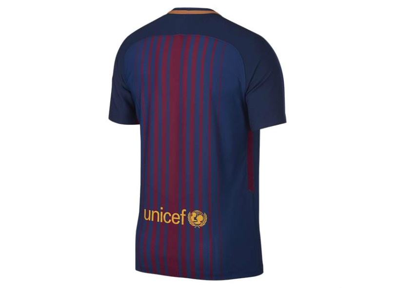 Camisa Jogo Barcelona I 2017/18 Sem Número Nike