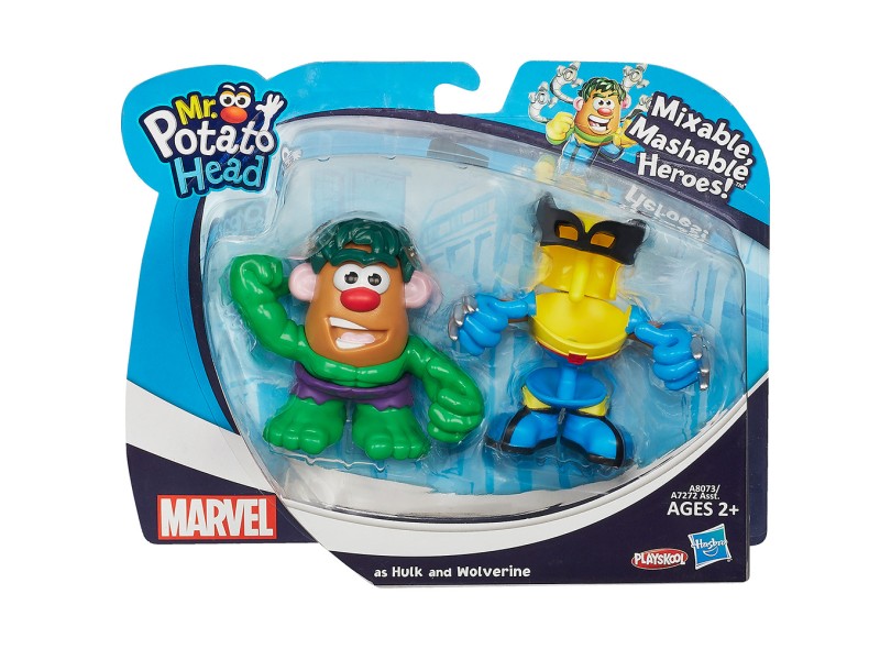 Boneco Sr. Cabeça de Batata Fantasias Marvel Wolverine e Hulk A7272/A8073 - Mattel