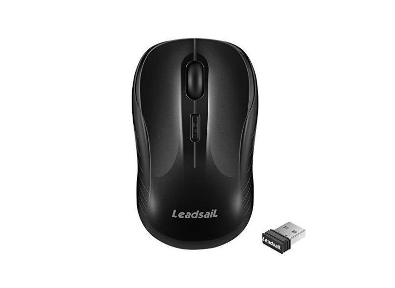 LeadsaiL Mouse sem fio silencioso 2,4 G USB Mouse compacto óptico sem fio mini mouse silencioso sem fio, sem ruído, 4 botões, 3 mouse móvel DPI ajustável para PC/Laptop/Windows/Mac/Linux