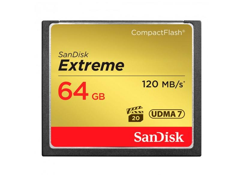Cartão de Memória Compact Flash SanDisk Extreme 64 GB SDCFXS-064