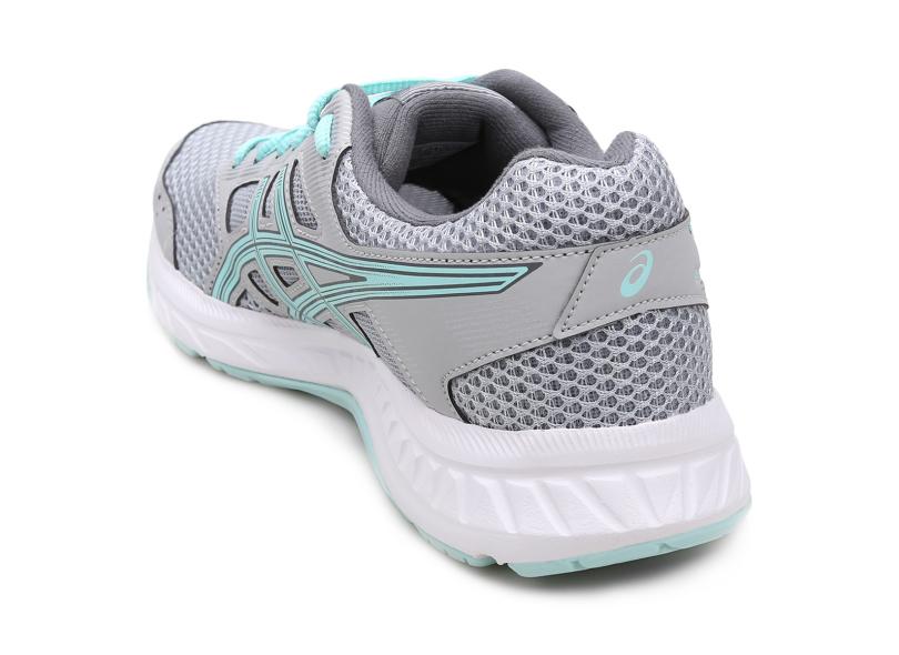 tenis asics feminino cinza e laranja