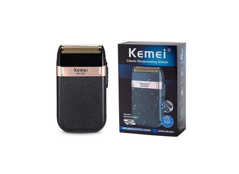 Barbeador Elétrico Shaver Bivolt Kemei KM2024 + Acessórios - KEMEI 202