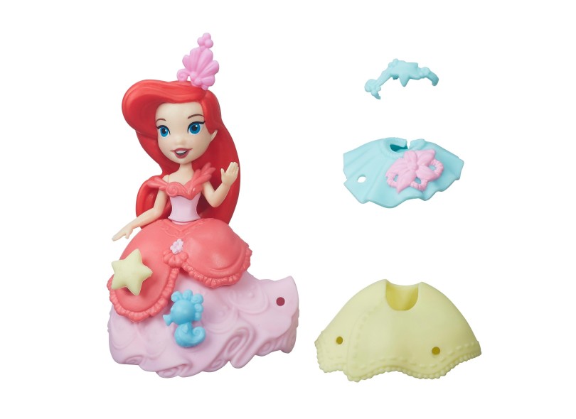 Boneca Princesas Disney Little Kingdom Fashion Change Ariel Hasbro