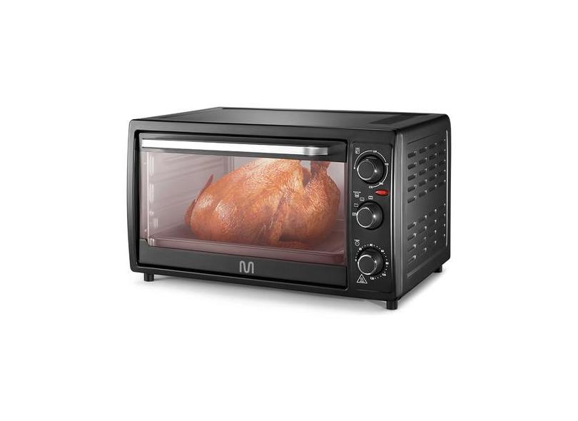 Forno Elétrico De Bancada 46 Litros 1500w 220v Preto Forno 46 litros