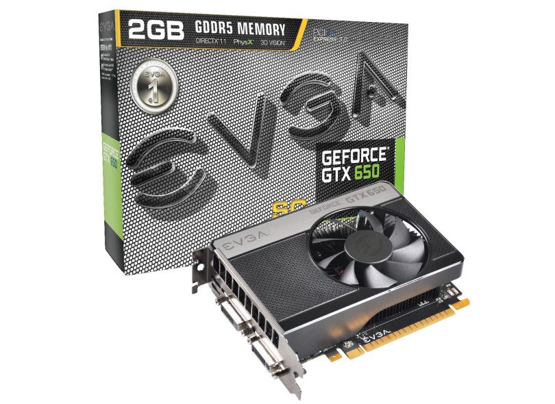 Placa de Video NVIDIA GeForce GTX 650 2 GB DDR5 128 Bits EVGA 02G-P4-2653-KR