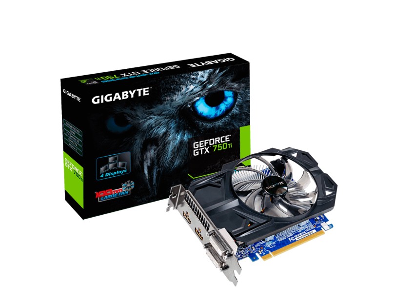 Placa de Video NVIDIA GeForce GTX 750 Ti 2 GB GDDR5 128 Bits Gigabyte GV-N75TD5-2GI