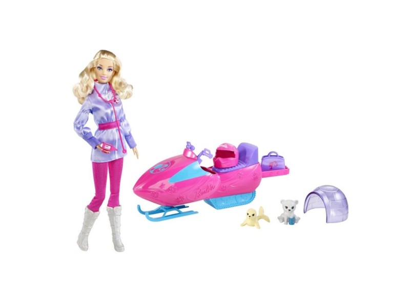 Boneca Barbie Quero Ser Bióloga do Ártico Mattel