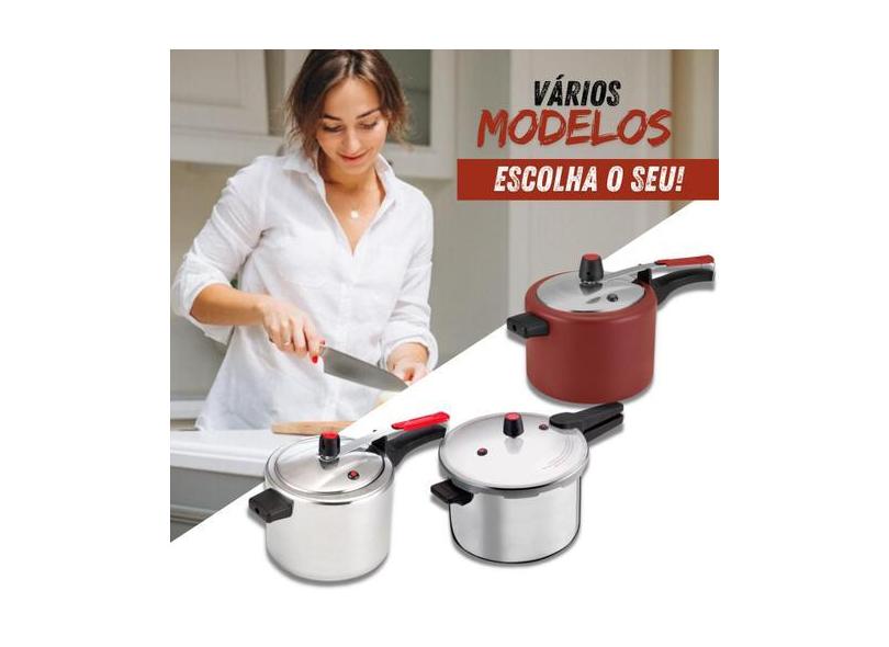 Panela De Pressão - Vários Modelos E Litragem 3, 4,5, 7, 10 Litros Fec