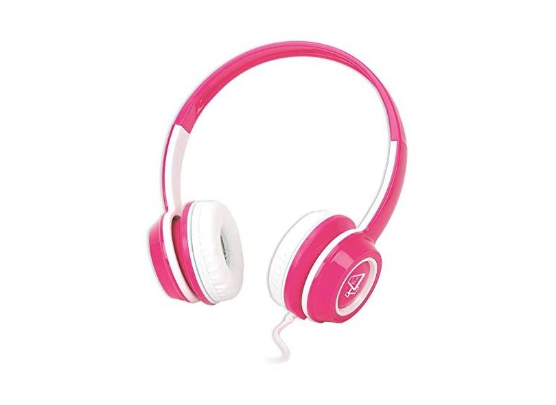 Headphone Estéreo Infantil com Limitador de Volume Para Proteção Rosa - KD01PW ELG