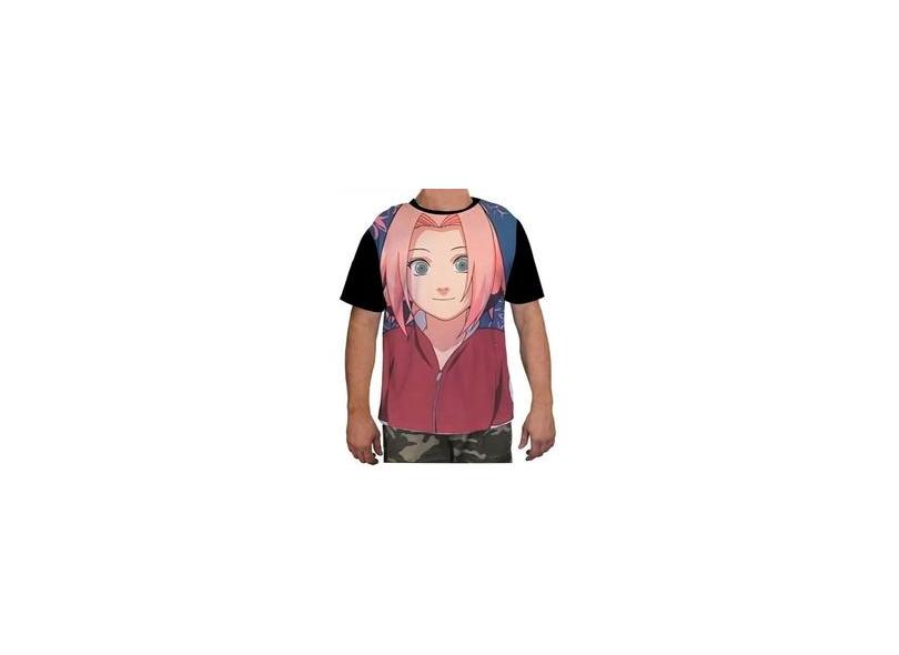 Camiseta masculina Sasuke preta, Naruto