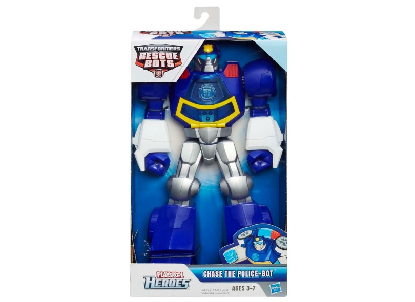 Boneco Transformers Chase The Police-Bot Rescue Bots Playskool Heroes - Hasbro
