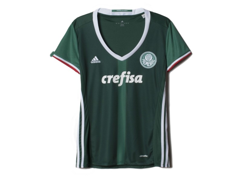 Camisa Torcedor feminina Palmeiras I 2016 sem Número Adidas