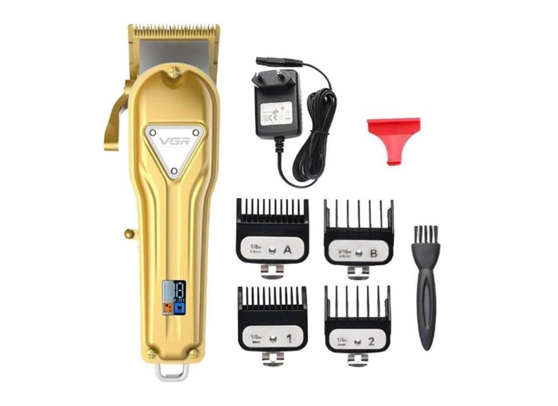 Aparador de cabelo masculino elétrico LCD aparador de cabelo máquina de corte de cabelo barbeiro