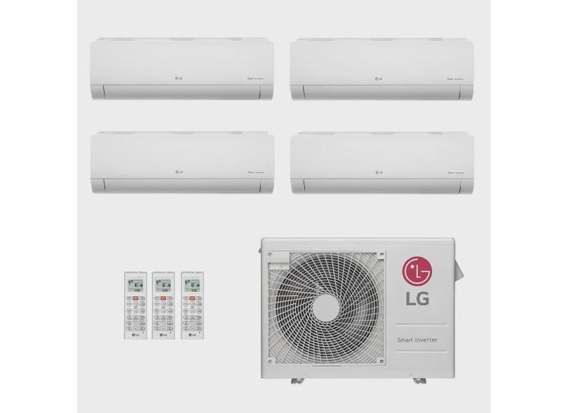 Ar-Condicionado Multi Split Inverter LG 30.000 (3x Evap hw 9.000 + 1x Evap hw 24.000) Quente/Frio 220V