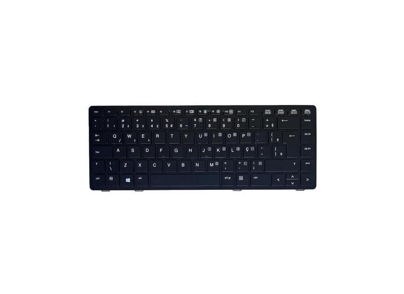 Teclado para Notebook bringIT compatível com HP EliteBook 8460W  Preto