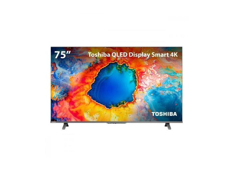 Smart Tv Toshiba 75 QLed 4K Ultra HD Display Google TV TB037M C450, Pr