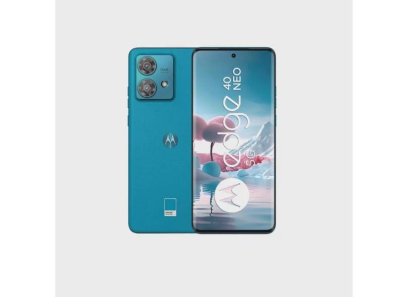 Smartphone Motorola Edge 40 Neo 5G 256GB 8 ram 50MP Ultra-Pixel ai Camera IP68 nfc - Caneel Bay - Vegan