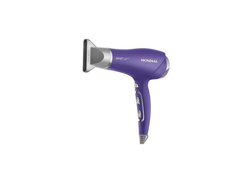 Secador De Cabelo Mondial Violet Cinza Scn 05 2.000 Watts 220V ~ 50 60